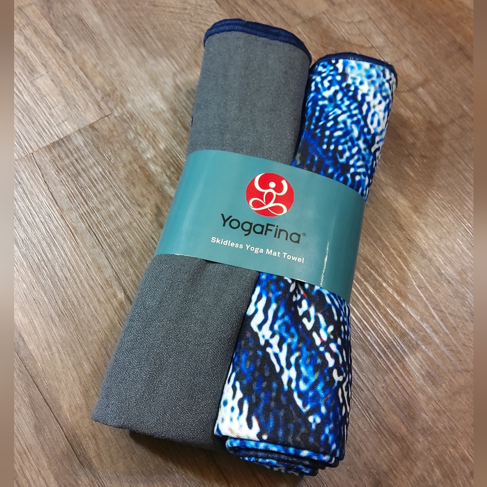 YOGAFINA 2-pack Skidless Yoga Mat Towels NWT